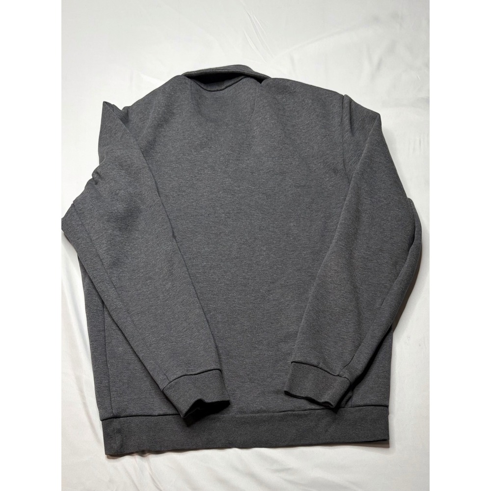 Polo Ralph Lauren Mens Heather Grey Quarter Snap Mock Neck Pullover Sweatshirt L - Picture 2 of 6